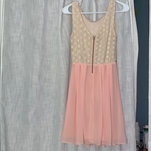 Knee length chiffon dress